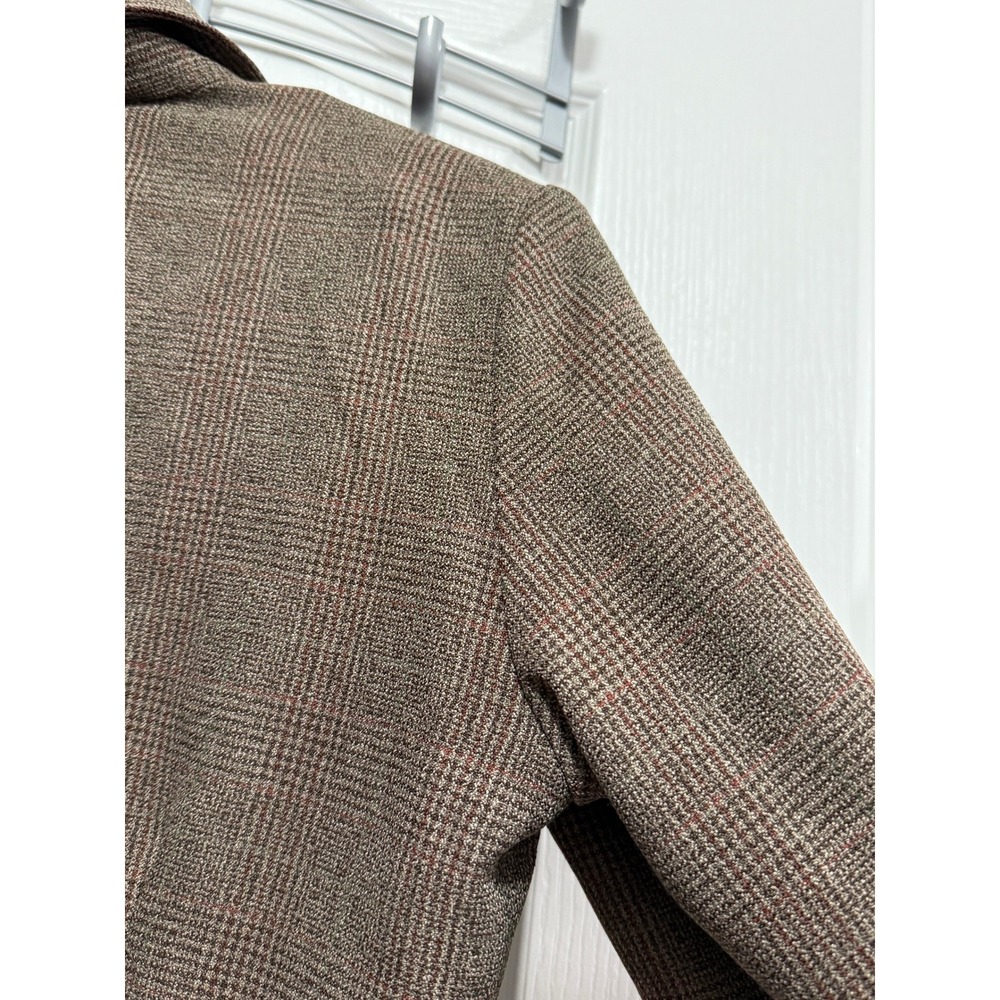 Vintage 90s Maggie Lawrence Plaid Button Up Shirt Jacket Women's M Brown Classic - Picture 16 of 16